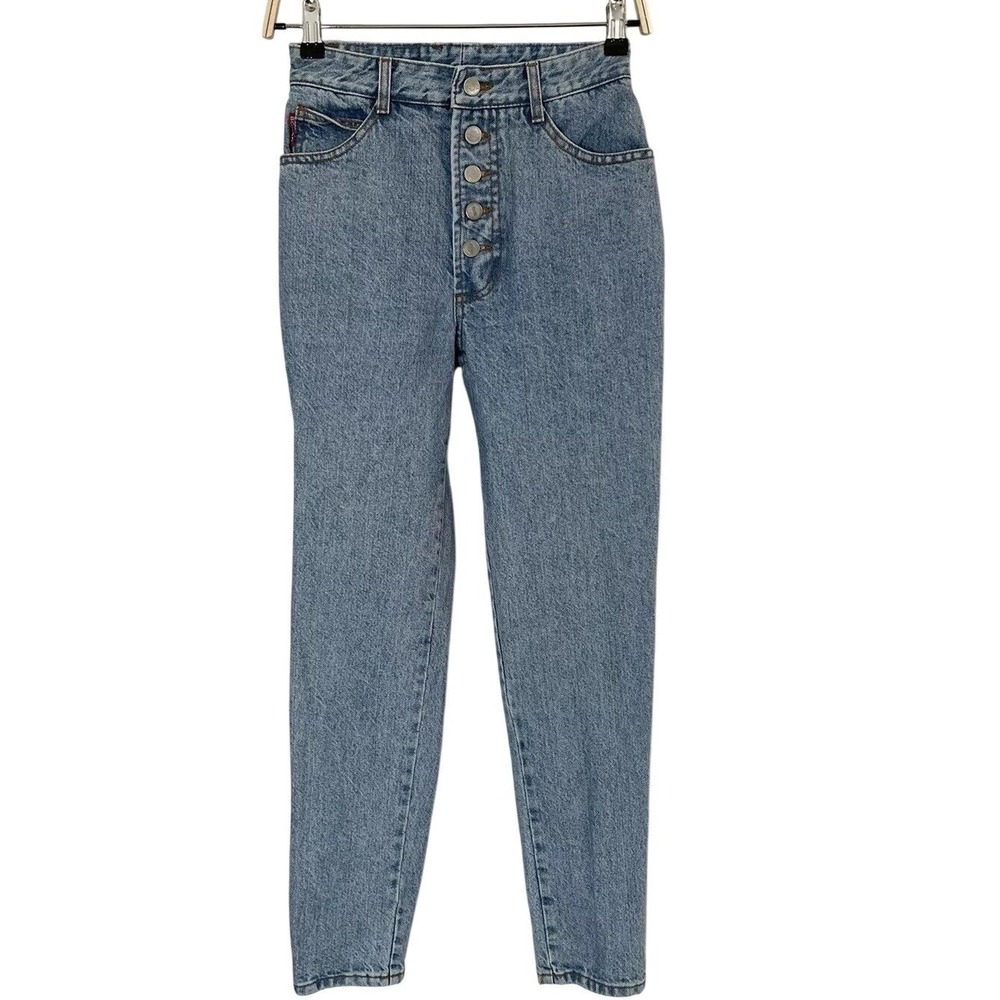 Vintage 90s Bongo Denim Mom Jeans High Waisted Tapered 100% Cotton 26 Waist